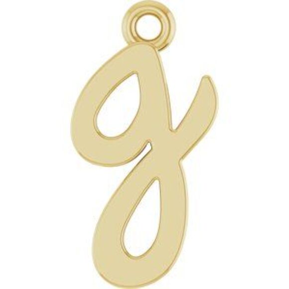 Kazi Luxury 10K Yellow Script Initial G Dangle - Picture 1 of 5